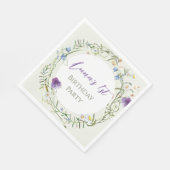 野生の花の1歳の誕生日 スタンダードランチョンナプキン (角)