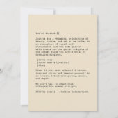 野生の花のEtherealの女の子 招待状 (裏面)