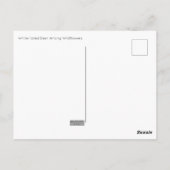 野生の花はがきの中の鹿 ポストカード (裏面)