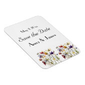 野生の花は日付を保存 マグネット (右側)