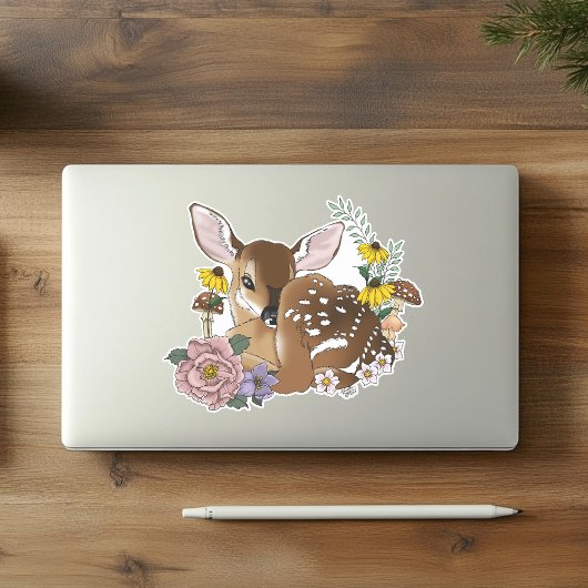 野生の花は青く見える シール