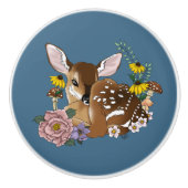 野生の花は青く見える セラミックノブ (正面)