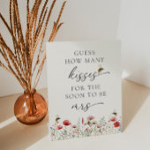 野生の花は、どれくらいの数のキスを 台座サイン