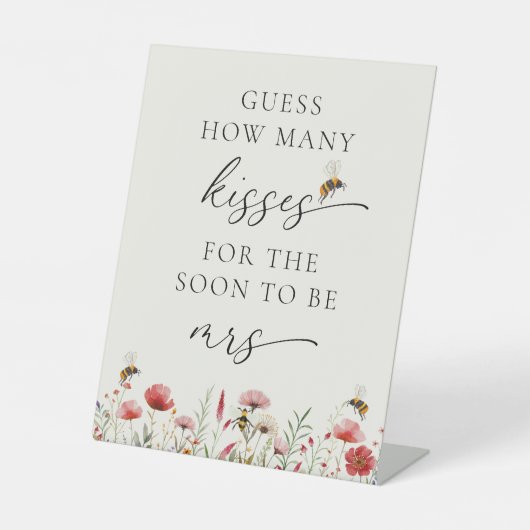 野生の花は、どれくらいの数のキスを 台座サイン (正面)