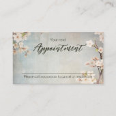 野生の花みすぼらしいヴィンテージ 予約カード (正面)