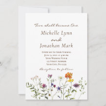 野生の花をモチーフにしたボタニカルなクリスチャンウェディング