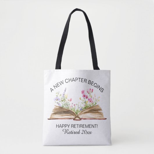 野生の花を引退して新しい章を始める トートバッグ (正面)