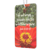 野生の花を心配しないでキリスト教の聖書 カーエアーフレッシュナー (左)