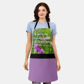 野生の花を心配しないキリスト教の聖書 エプロン (着用した状態)