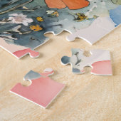 野生の花を持つスケルトンバタフライフェアリー ジグソーパズル (側面)