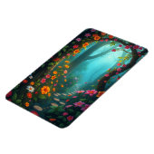 野生の花を持つ魔法の森お洒落の通路 マグネット (左側)