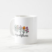 野生の花を育てる母親の日ギフトコーヒーマグ コーヒーマグカップ (正面左)