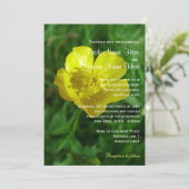 野生の花イエローバターカップ結婚夏 招待状 (スタンド正面)
