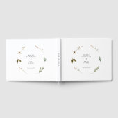 野生の花エレガント結婚ミニマルフローラ ゲストブック (全面)