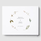 野生の花エレガント結婚ミニマルフローラ ゲストブック (裏面)