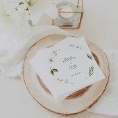 野生の花エレガント結婚ミニマルフローラ スタンダードカクテルナプキン