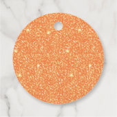 野生の花オレンジのベビーシャワーカフェスラベル フェイバータグ (裏面)