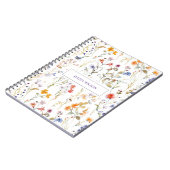 野生の花カラフル ノートブック (左側)