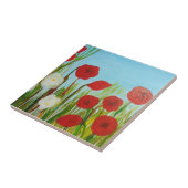 野生の花ケシとデイジー タイル (側面)