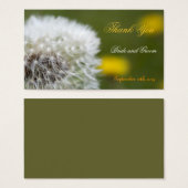 野生の花タンポポ種子結婚式の引き出物ラベル (正面&裏面)