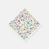 野生の花パターン スタンダードカクテルナプキン (角)