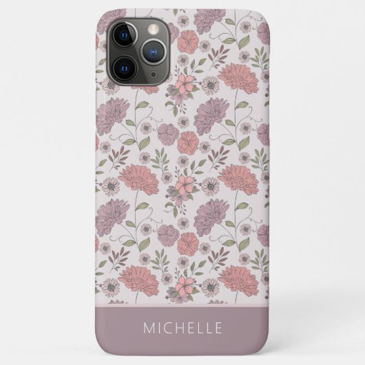 野生の花パーソナライズされたの名前フローラ Case-Mate iPhoneケース (裏面)
