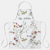 野生の花パーソナライズされた蝶 エプロン (正面)