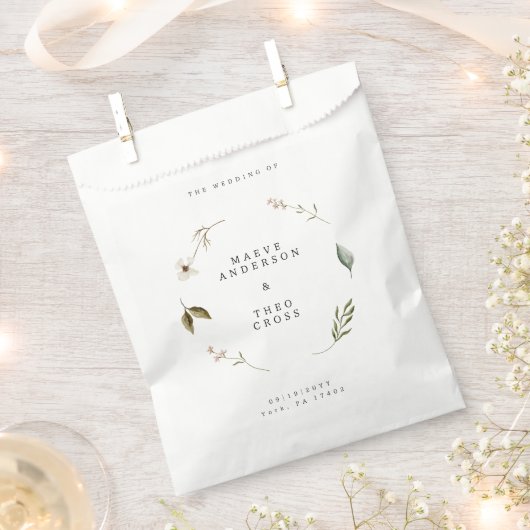 野生の花フローラエレガントパーティー結婚デコール フェイバーバッグ (クリップ留めされた状態)