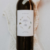 野生の花フローラエレガントパーティー結婚デコール ワインラベル