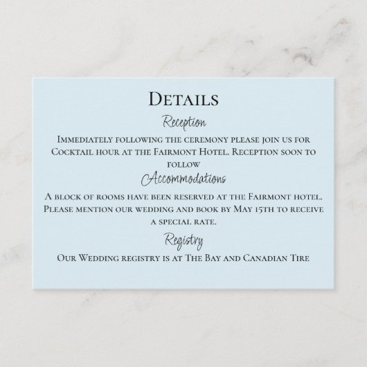 野生の花フローラブルーマッシュルーム エンクロージャーカード (正面)