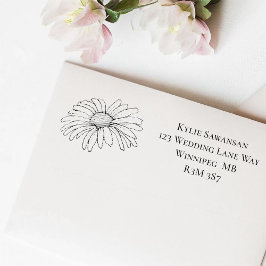 野生の花フローラブルーマッシュルーム セルフインキングスタンプ