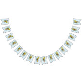 野生の花フローラブルーマッシュルーム バンティングフラッグ (全)