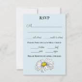 野生の花フローラブルーマッシュルーム 出欠カード (正面)