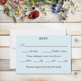 野生の花フローラブルーマッシュルーム 出欠カード