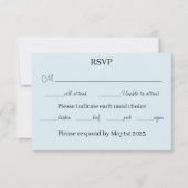 野生の花フローラブルーマッシュルーム 出欠カード (正面)