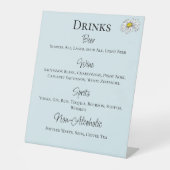 野生の花フローラブルーマッシュルーム 台座サイン (正面)