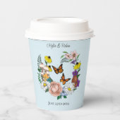 野生の花フローラブルーマッシュルーム 紙コップ (正面)