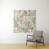 野生の花フローラ、ヴィンテージシームレスなパターン。 タペストリー (インサイチュ(横))