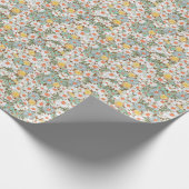 野生の花フローラ、ヴィンテージシームレスなパターン。 ラッピングペーパー (角)