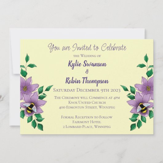 野生の花フローラ 招待状 (正面)