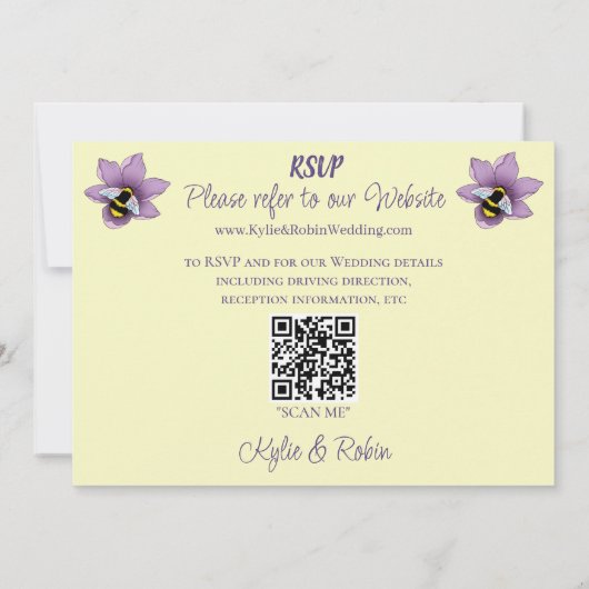 野生の花フローラ 招待状 (裏面)