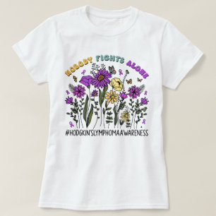 野生の花ホジキンリンパ腫だけで戦う人はいない Tシャツ