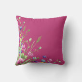 野生の花ボタニカルピンク クッション (裏面)