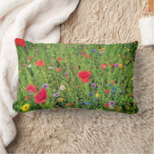 野生の花ミックスLumbar枕 ランバークッション (ブランケット)