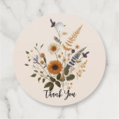 野生の花ヴィンテージフローラバンチボヘミアン結婚ズ フェイバータグ (裏面)