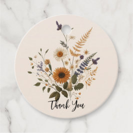 野生の花ヴィンテージフローラバンチボヘミアン結婚ズ フェイバータグ