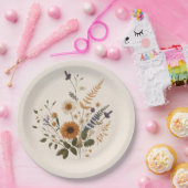 野生の花ヴィンテージフローラバンチボヘミアン結婚ズ ペーパープレート (パーティー)