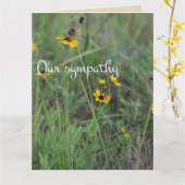 野生の花分野の悔やみや弔慰カード カード (黄色い花)