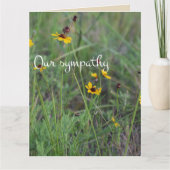 野生の花分野の悔やみや弔慰カード カード (正面)