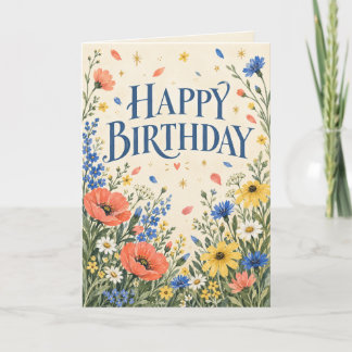 野生の花園 お誕生日おめでとうカード カード